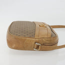 GUCCI Micro GG Shoulder Bag PVC Leather Beige Gold Tone 26 001 3628 Auth BA14880-4