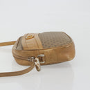 GUCCI Micro GG Shoulder Bag PVC Leather Beige Gold Tone 26 001 3628 Auth BA14880-5