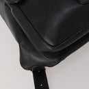 Gianni Versace Medusa Backpack Leather Black Gold Tone Auth BA14881-11