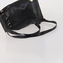 Gianni Versace Medusa Backpack Leather Black Gold Tone Auth BA14881-7
