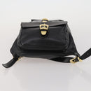 Gianni Versace Medusa Backpack Leather Black Gold Tone Auth BA14881-9