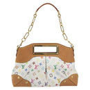 LOUIS VUITTON Monogram Multicolor Judy MM Hand Bag White M40255 LV Auth BA14883V-13