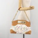 LOUIS VUITTON Monogram Multicolor Judy MM Hand Bag White M40255 LV Auth BA14883V-23