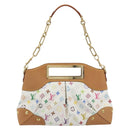 LOUIS VUITTON Monogram Multicolor Judy MM Hand Bag White M40255 LV Auth BA14883V-2