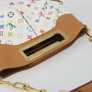 LOUIS VUITTON Monogram Multicolor Judy MM Hand Bag White M40255 LV Auth BA14883V-6