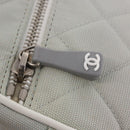 CHANEL Sports Hand Bag Canvas Gray Silver CC Auth BA14884A-22