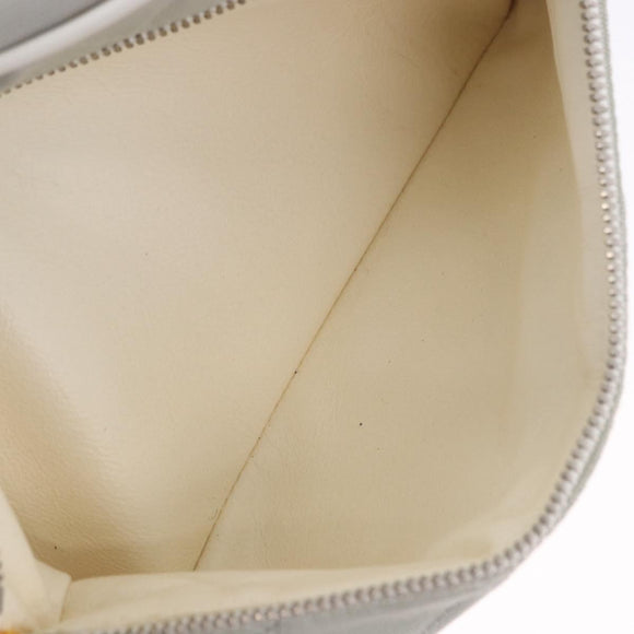 CHANEL Sports Hand Bag Canvas Gray Silver CC Auth BA14884A