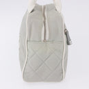 CHANEL Sports Hand Bag Canvas Gray Silver CC Auth BA14884A-4