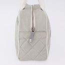 CHANEL Sports Hand Bag Canvas Gray Silver CC Auth BA14884A-5