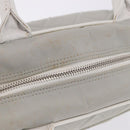 CHANEL Sports Hand Bag Canvas Gray Silver CC Auth BA14884A-7
