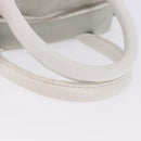 CHANEL Sports Hand Bag Canvas Gray Silver CC Auth BA14884A-8