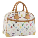 LOUIS VUITTON Monogram Multicolor Trouville Hand Bag White M92663 Auth BA14885V-1