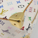 LOUIS VUITTON Monogram Multicolor Trouville Hand Bag White M92663 Auth BA14885V-16