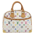 LOUIS VUITTON Monogram Multicolor Trouville Hand Bag White M92663 Auth BA14885V-13