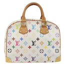 LOUIS VUITTON Monogram Multicolor Trouville Hand Bag White M92663 Auth BA14885V-2