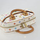 LOUIS VUITTON Monogram Multicolor Trouville Hand Bag White M92663 Auth BA14885V-6