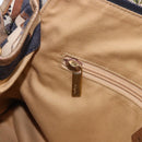 Salvatore Ferragamo Denim Gancini purse Tote Bag Navy Gold Tone Auth BA14886A-21