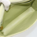 CHANEL Matelasse Shoulder Bag Suede Green Gold Tone CC Auth BA14888A-18