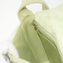CHANEL Matelasse Shoulder Bag Suede Green Gold Tone CC Auth BA14888A-20