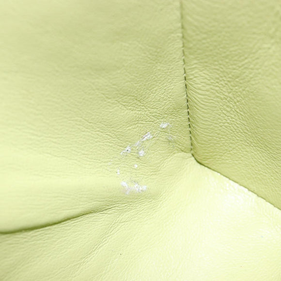 CHANEL Matelasse Shoulder Bag Suede Green Gold Tone CC Auth BA14888A