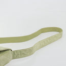 CHANEL Matelasse Shoulder Bag Suede Green Gold Tone CC Auth BA14888A-8