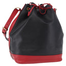 LOUIS VUITTON Epi Noe Shoulder Bag Black Red M44017 LV Auth BA14890A-1