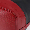 LOUIS VUITTON Epi Noe Shoulder Bag Black Red M44017 LV Auth BA14890A-10