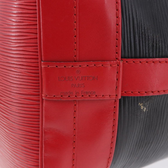 LOUIS VUITTON Epi Noe Shoulder Bag Black Red M44017 LV Auth BA14890A
