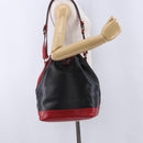 LOUIS VUITTON Epi Noe Shoulder Bag Black Red M44017 LV Auth BA14890A-21