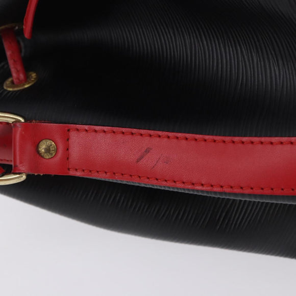 LOUIS VUITTON Epi Noe Shoulder Bag Black Red M44017 LV Auth BA14890A