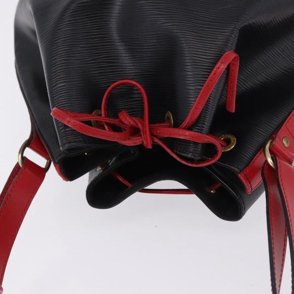 LOUIS VUITTON Epi Noe Shoulder Bag Black Red M44017 LV Auth BA14890A