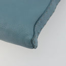 FENDI Celeria Shoulder Bag Leather Light Blue Silver 8BT109 Auth BA14891A-15