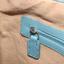 FENDI Celeria Shoulder Bag Leather Light Blue Silver 8BT109 Auth BA14891A-21