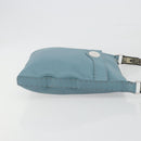 FENDI Celeria Shoulder Bag Leather Light Blue Silver 8BT109 Auth BA14891A-3