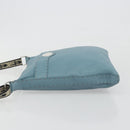 FENDI Celeria Shoulder Bag Leather Light Blue Silver 8BT109 Auth BA14891A-4