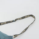 FENDI Celeria Shoulder Bag Leather Light Blue Silver 8BT109 Auth BA14891A-8