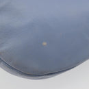 Salvatore Ferragamo Vara Ribbon Shoulder Bag Leather Blue Silver Auth BA14892-14