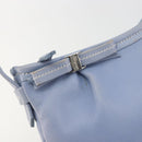 Salvatore Ferragamo Vara Ribbon Shoulder Bag Leather Blue Silver Auth BA14892-15
