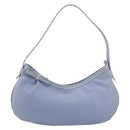 Salvatore Ferragamo Vara Ribbon Shoulder Bag Leather Blue Silver Auth BA14892-2