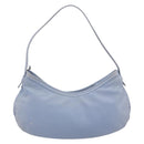 Salvatore Ferragamo Vara Ribbon Shoulder Bag Leather Blue Silver Auth BA14892-3