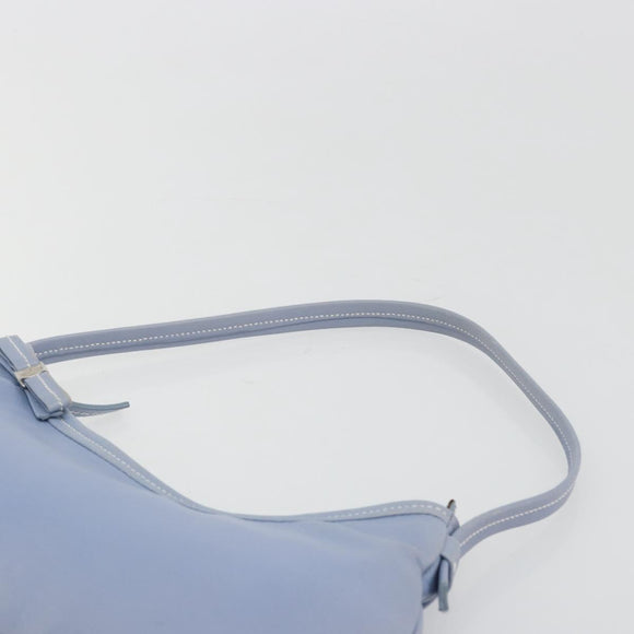Salvatore Ferragamo Vara Ribbon Shoulder Bag Leather Blue Silver Auth BA14892