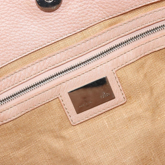 FENDI Zucca Canvas Tote Bag Beige Pink 8BH137 Auth BA14893