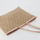 FENDI Zucca Canvas Tote Bag Beige Pink 8BH137 Auth BA14893-6