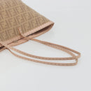 FENDI Zucca Canvas Tote Bag Beige Pink 8BH137 Auth BA14893-7