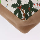 GUCCI Flora Drawstring Shoulder Bag Canvas White Beige Auth BA14894A-10