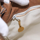 GUCCI Flora Drawstring Shoulder Bag Canvas White Beige Auth BA14894A-18