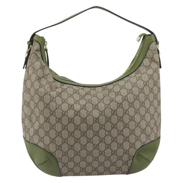 GUCCI GG Supreme Shoulder Bag PVC Leather Beige Gold Tone 309618 Auth BA14895A - 0