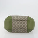 GUCCI GG Supreme Shoulder Bag PVC Leather Beige Gold Tone 309618 Auth BA14895A-9
