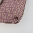 FENDI Zucchino Canvas Mamma Baguette Shoulder Bag Purple 8BT075 Auth BA14896A-10