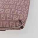 FENDI Zucchino Canvas Mamma Baguette Shoulder Bag Purple 8BT075 Auth BA14896A-12